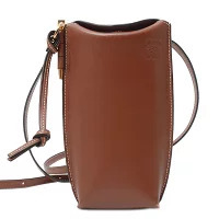 Loewe Bag Pocket Leather Brown Calf Shoulder Pochette Gate